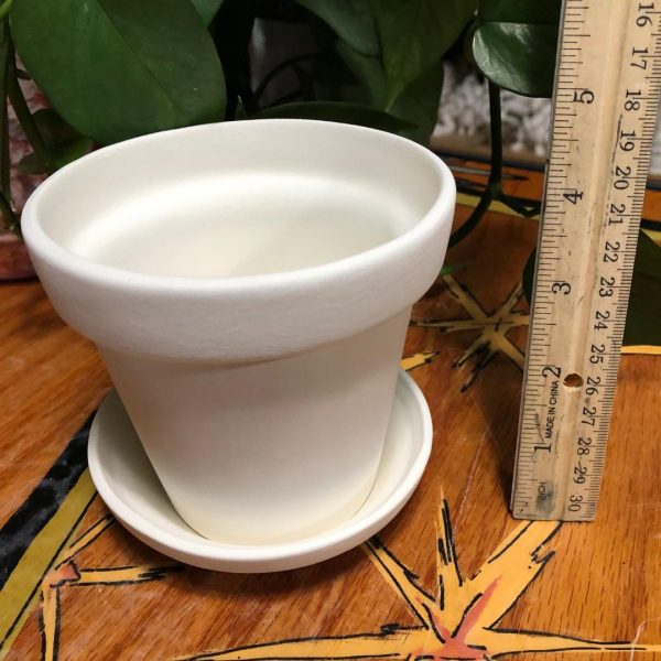 Planter with Saucer  - 4" Diameter